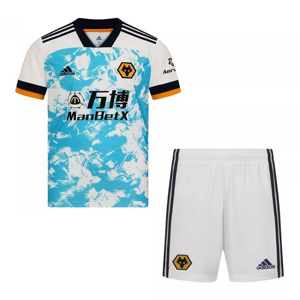 Camiseta Wolves Replica Segunda Ropa Niño 2020/21 Blanco